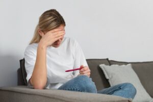 Woman suffering from infertility